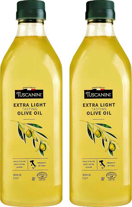 Tuscanini 100% Pure Extra Light Italian Olive Oil 33.8oz (2 Pack) Great for Cooking &amp Baking Product of Italy Certified Kosher (Including Passover)