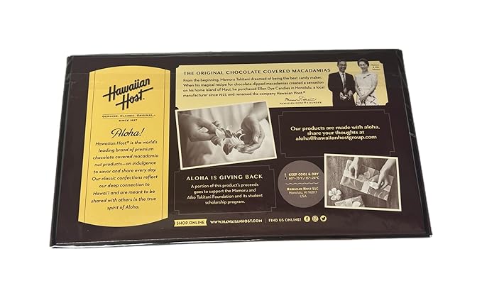 Dark Chocolate Covered Macadamia Nuts by Hawaiian Host 5 Box Tote - 5 ounces