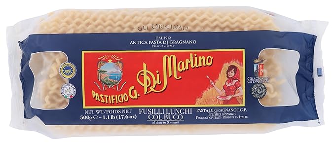 Di Martino Fusilli Lunghicol Pasta 500 Grams (Pack Of 12)