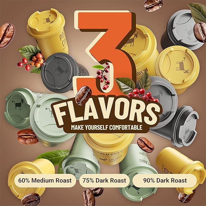 CheerfulGoat Instant Cold Brew Coffee – Speciality Javy Coffee Extract 100% Arabica Freeze-Dried No Sugar No Additives Low Acid Healthy for Iced &amp Hot Coffee Singapore Coffee 15 Servings