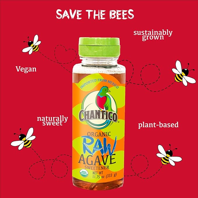 Chantico Agave Organic Sweetener (333g of each 4 pack Raw) Diabetes-friendly Easy addition to tea coffee and baked goods