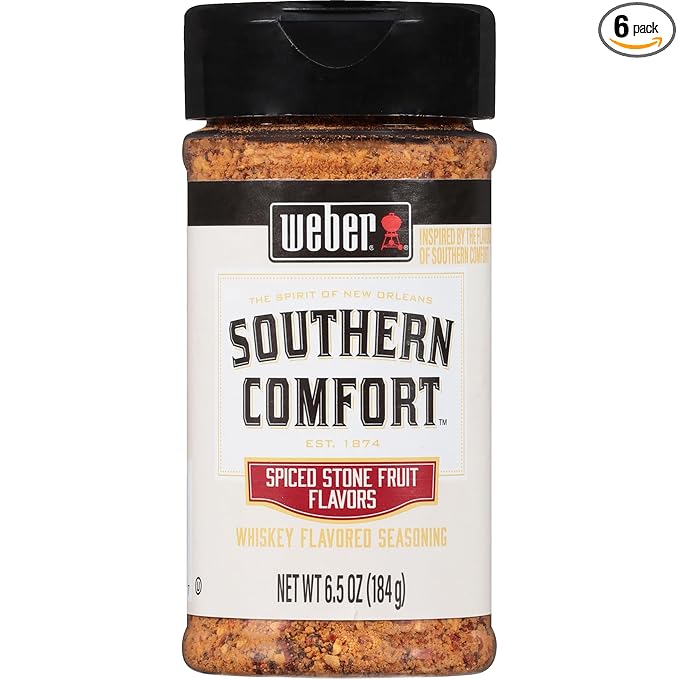 Weber Southern Comfort Whiskey Flavored BBQ Seasoning 6.5 Ounce (Pack of 6)