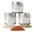 Mediterranean Gourmet Seasoning Collection | Non GMO Verified | 3 Magnetic Tins | All Natural | Ultra Premium | Sustainably Sourced | GLP-1 Friendly | Made in USA | Artisan Spice Blends and Sea Salts