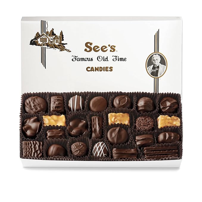 See's Candies Dark Chocolates (1 Pound White Wrap)