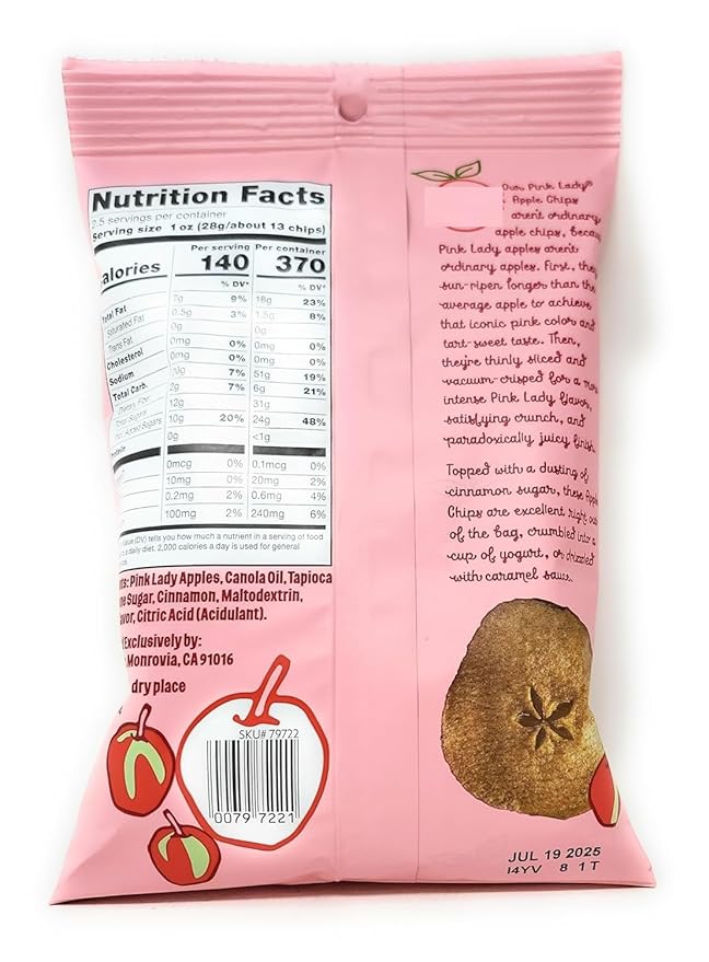 Pink Lady Apple Chips 2.05oz/71g (Pack of 2)