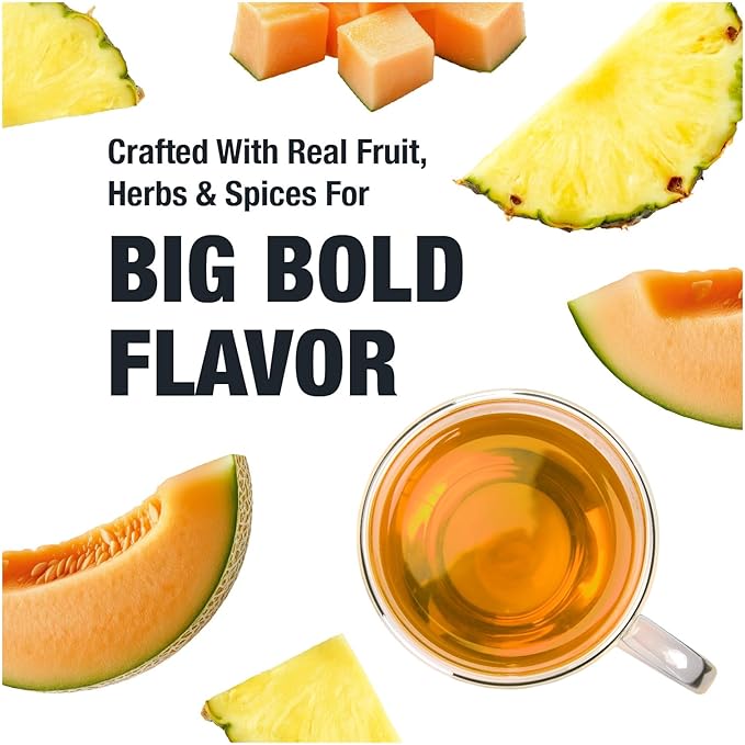 Tiesta Tea - Cantaloupe Cascade Tea Loose Leaf Fresh Melon White Tea Premium Low Caffeine Tea Blend Make Hot or Iced &amp Up to 200 Cups 16 oz Resealable Bulk Pouch