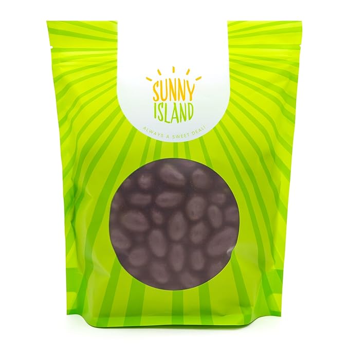 Dark Chocolate Covered Almonds 2-Pound Bag | Bulk Chocolate Covered Nuts | Coated Roasted Almonds for Party Favors Gifting Office Candy Jars &amp Snack Stations