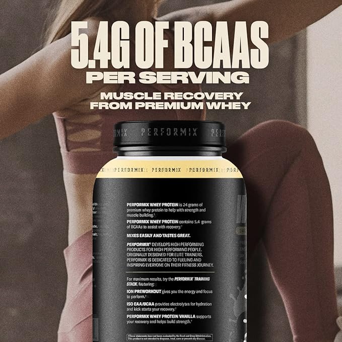 PERFORMIX - Whey Protein Isolate Blend - 24g of Protein - 5.4g of BCAAs - 110 Calories - Muscle Building &amp Post Workout Recovery - 100% Whey Protein Powder - 1.98 lbs - 30 Servings - Vanilla