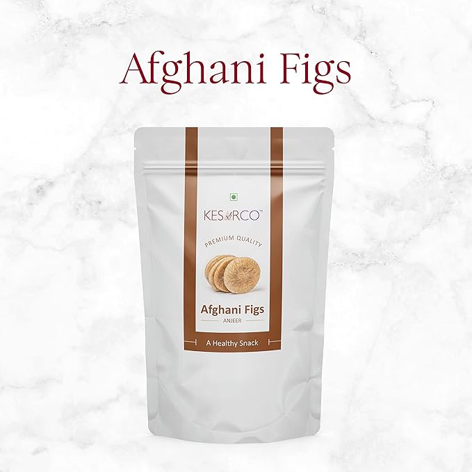 KESARCO Dried Afghani Figs Anjeer High In Fiber Rich In Calcium Phosphorus And Magnesiu(400 Gm)