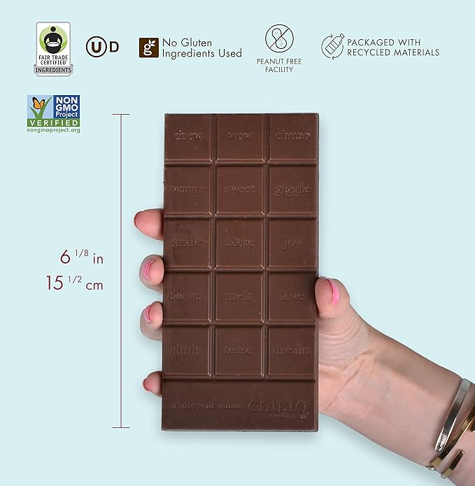 Chuao Chocolatier Spicy Maya Gourmet Dark Chocolate Bars | Cinnamon Cayenne No Preservatives | For Gift Baskets Christmas Valentines Birthday Care Package | 12 Pack