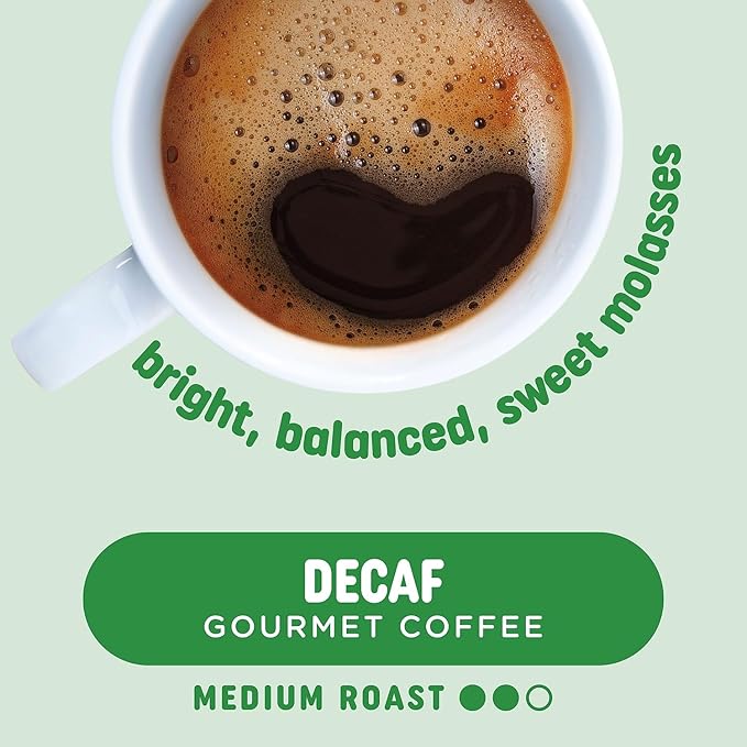 Pick Me Up Provisions Single-Serve Coffee Capsules &amp Pods Medium Roast Decaf 96 Pack K-Cup Compatible Single Serve Coffee Breakroom Office 100% Arabica Coffee