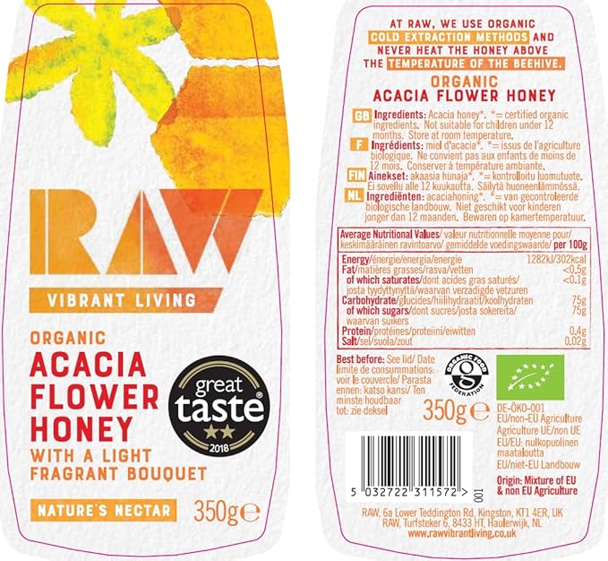 Raw Health - Organic Honey - Acacia Blossom - 350g