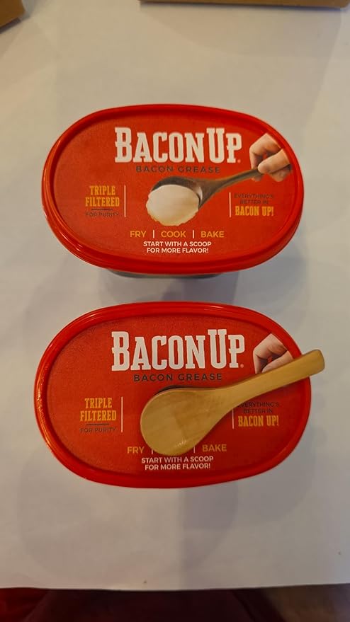 Bacon Up Bacon Grease for Cooking - 14 Ounce (3-pack) with spoon