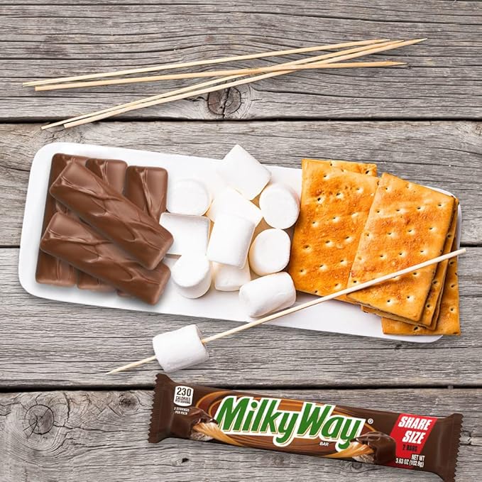 MILKY WAY Share Size Candy Bars With Caramel Nougat and Milk Chocolate - Pack of 24 3.63 Ounce Bulk Box Bulk Candy Bars