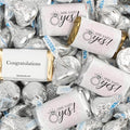124 Pcs Engagement Party Candy Favors Miniatures Chocolate &amp Kisses (1.52 lbs Approx. 124 Pcs) - She Said Yes