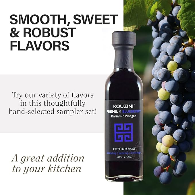 Kouzini Ultra Premium Balsamic Vinegar 60ml 6 pack Aged Balsamic Vinegars from Modena Italy Premium Smooth &amp Full-Bodied Flavor Great for Salads Marinades Dressing Travel Size Glass Bottle