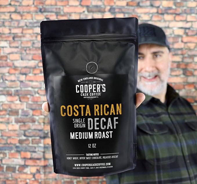Decaf Costa Rican Coffee Medium Roast Swiss Water Processed Decaffeinated - 12oz Bag (Pack of 2)