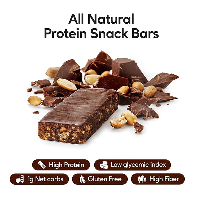 Extend Sugar Free Protein Bars Perfect Diabetic Snacks High Protein and Fiber Hunger Control &amp Steady Energy Low Carb Keto Friendly (12 Count Variety Pack)