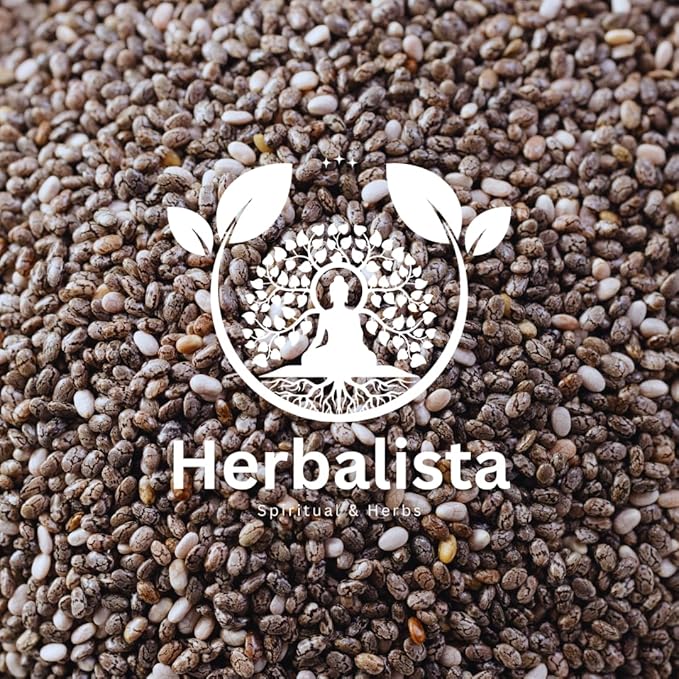 Herbalista - Premium Mexican Chia Seeds | Semilla de Chia 100% Natural Mexicana | Non-GMO Gluten-Free Vegan Superfood | High in Omega-3 &amp Fiber Keto &amp Paleo Friendly (2 LB (906g))
