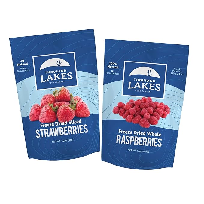 Thousand Lakes Freeze Dried Raspberries and Strawberries
