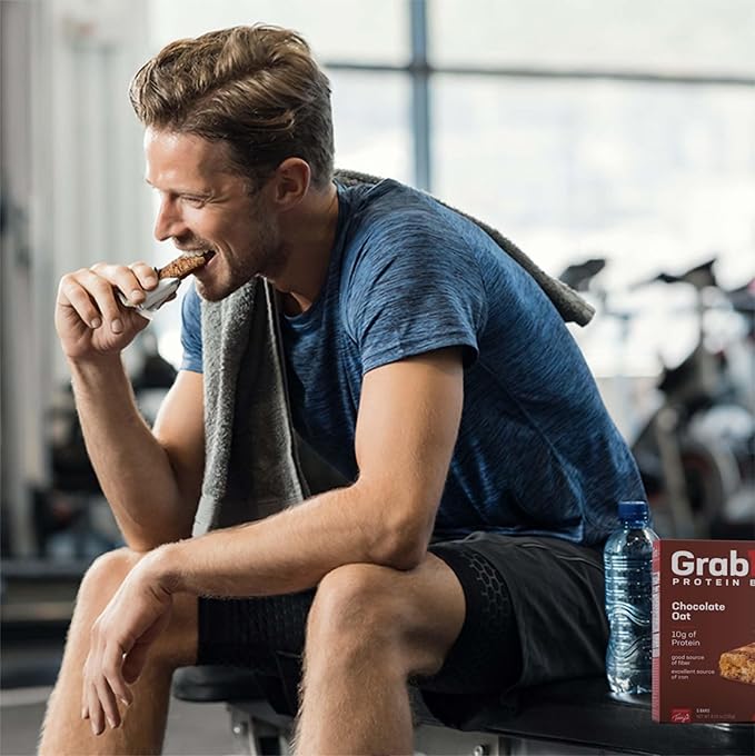 Grab1 Sugar Free Protein Bars Chocolate Oat (3 Pack- 12 Bars) | Delicious and Nutritious | Low Calorie | Only 1g Sugar
