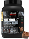 GNC AMP New Wheybolic- Clinically Studied Whey Protein Powder for Workouts &amp Active Lifestyles- High Leucine Content- Smooth Mixing Drink Mix for Fitness Shakes- Chocolate Fudge- 29.7 Oz (13 Servi