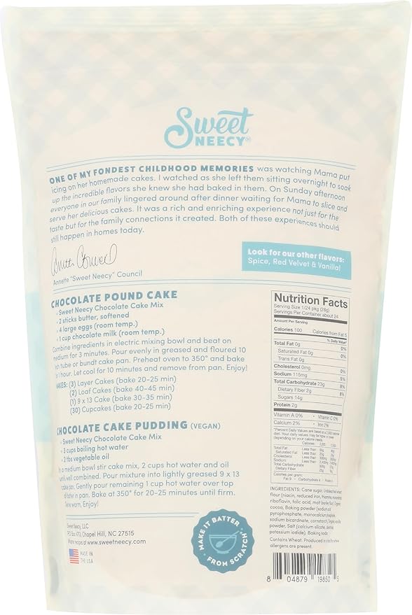 Sweet Neecy Cake Mix Chocolate 24 Ounce