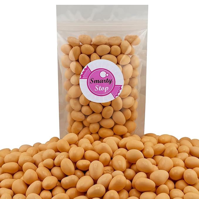 Smarty Stop Jordan Almonds Candy – Pastel Candy-Coated Almonds Edible Confectionery Snack (Light Orange 5 Pound (Pack of 1))