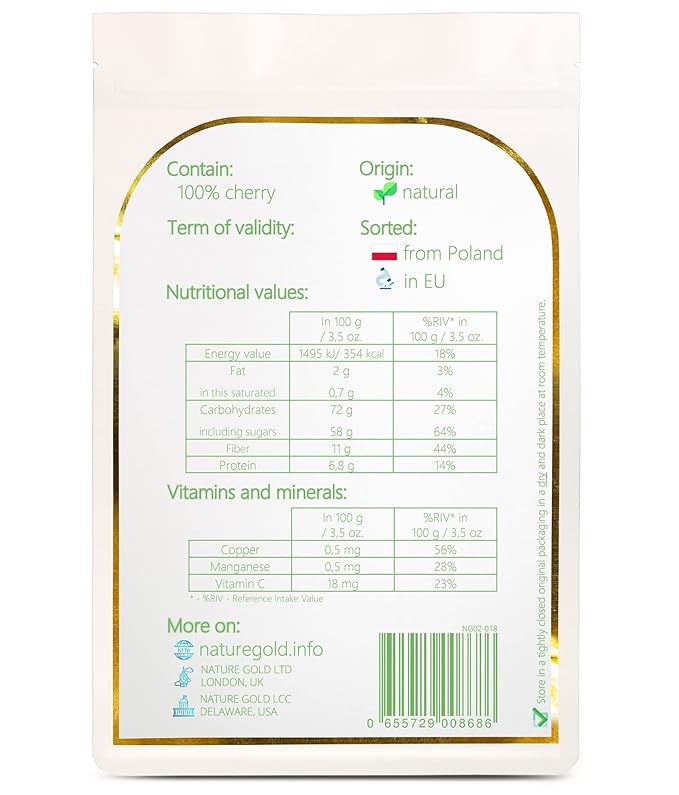 CHERRY Freeze Dried Slices | 200g - 7.1oz | 100% Natural &amp Vegan | No-GMO | Without Sugar and Any Additions ~*~