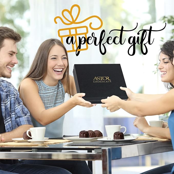 Vegan Chocolate by Astor Chocolate Dairy Free Chocolate Gift Box 18 Gourmet Hazelnut Belgian Dessert Truffles Non Dairy Kosher