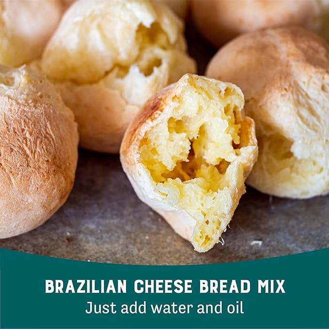 Judee's Brazilian Cheese Bread Mix 5 lb - Non-GMO and Just Add Water- Great for preparing in advance and making fresh - Gluten-Free and Nut Free Facility