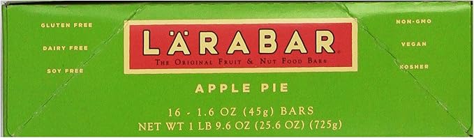 Larabar Fruit &amp Nut Bar Apple Pie 1.6 Ounce 16 Bars