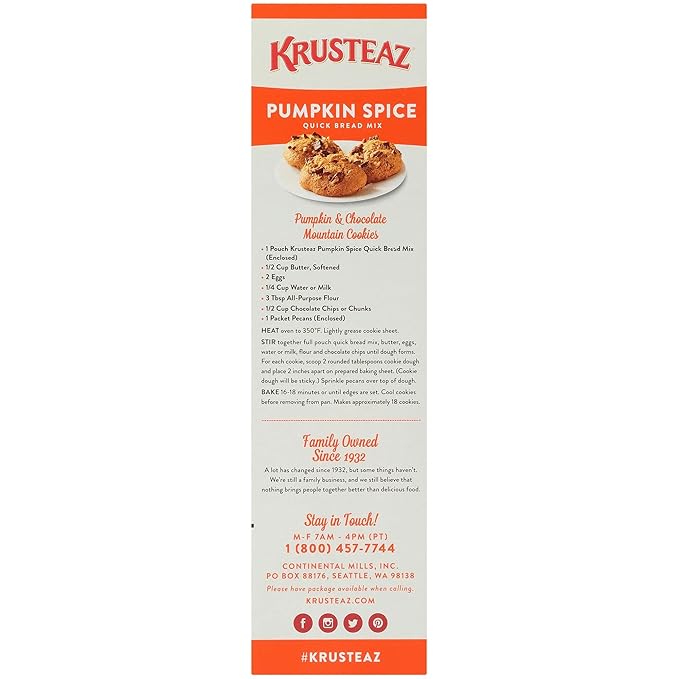 Krusteaz Pumpkin Spice Quick Bread Mix
