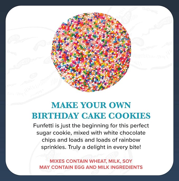 The Cravory: Bake Your Own Cravory Birthday Cake Cookie Mix - 2 Jars - Makes up to 14 (2oz.) Homemade Gourmet Cookies per Jar - Mix Bake and Serve as a Homemade Dessert Snack or Baked Goods