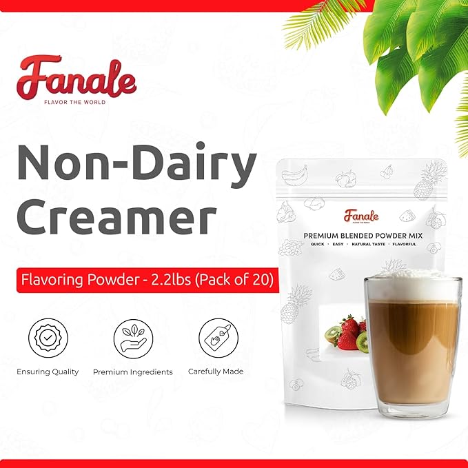 Fanale Premium Non-Dairy Creamer Bubble Tea Flavoring Powder | Perfect for Baking Smoothies Desserts and Drinks | Instant Flavoring Powder for Boba Milk Tea - 2.2 Pounds (Pack of 1)