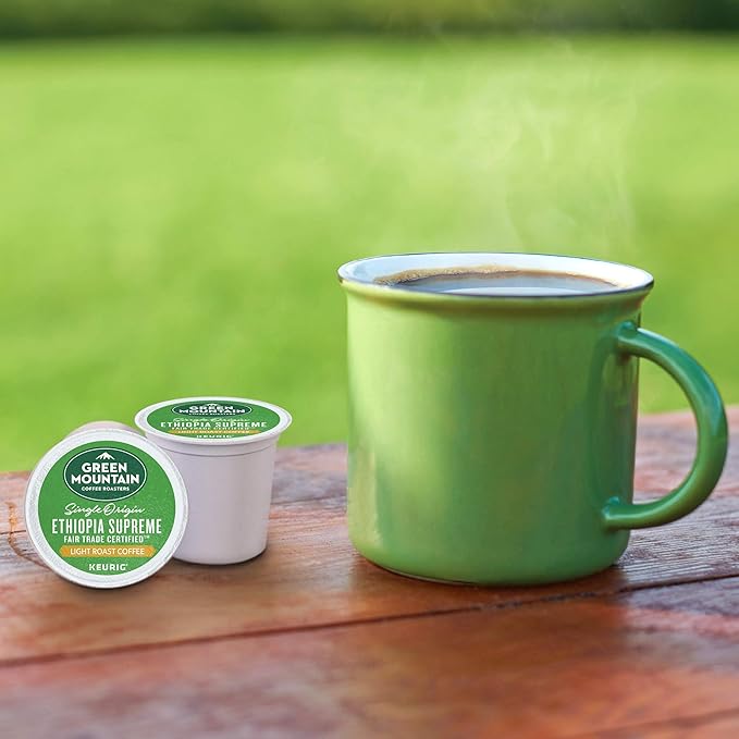 Green Mountain Coffee Ethiopia Supreme Keurig Single-Serve K Cup Pods Light Roast Coffee Ethiopia Supreme 72 Count
