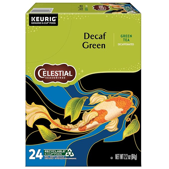 Celestial Seasonings Decaf Green Tea Single-Serve Keurig K-Cup Pods 96 Count