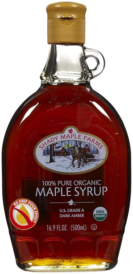 Shady Maple Farms Organic Grade A Dark Glass Maple Syrup 16.9 oz