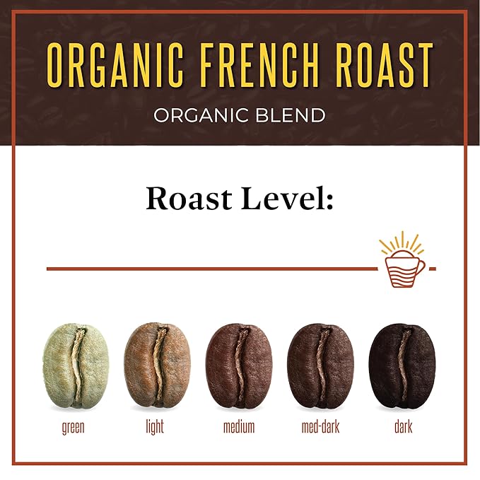 San Diego Coffee Organic French Roast Dark Roast Whole Bean Coffee 16-Ounce Bags (Pack of 2) Café en grano tostado