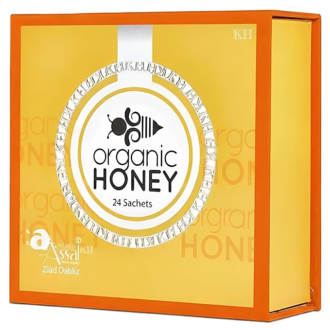 Organic Natural Honey (Large Pack of 24 Sachets 10Gram Each)