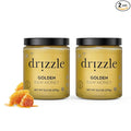 Drizzle Golden Raw Honey - All Natural Pure Raw Honey Unfiltered &amp Unheated Use in Tea &amp Coffee Sugar Substitute Certified Kosher - 13.2 oz Jar (375 g) Pack of 2