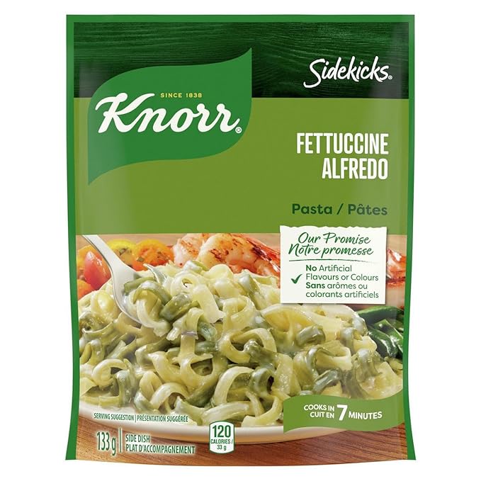 Knorr Sidekicks Fettucine Alfredo Pasta 133g/4.7oz 8-Pack {Imported from Canada}