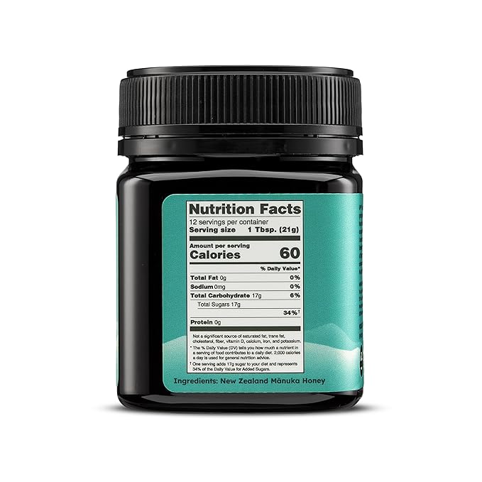 Melora Raw Manuka Honey from New Zealand | UMF 8+ | MGO 185+ | 8.8 Oz Jar | Safe for Skin Care | Edible &amp Healthy Sugar Alternative | Traceable from Hive to Hand Manuka Honey