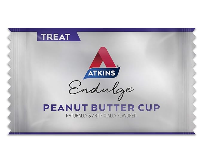 Atkins Caramel Almond Clusters Gluten Free High in Fiber 1g Sugar 2g Net Carb Keto Friendly 20 Count &amp Endulge Peanut Butter Cups Dessert Favorite Low Carb 0g Sugar 20 Count