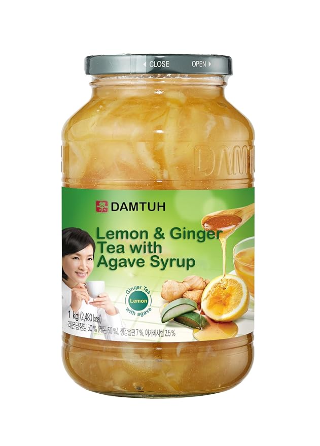 Damtuh Agave Ginger Lemon Tea – Natural Flavor No Artificial Ingredients Perfect for Hot or Iced Tea Jam or Salad Dressing – 2.2lb 1000g (Pack of 1)
