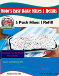 Mojo Stuff Galore Mojo's Children's Easy to Bake Oven Mixes | Play Toy Oven 3 Pack Refill | Cakes and Cookies Ultimate Baking Supplies | Super Pack Net Wt 7.4 oz