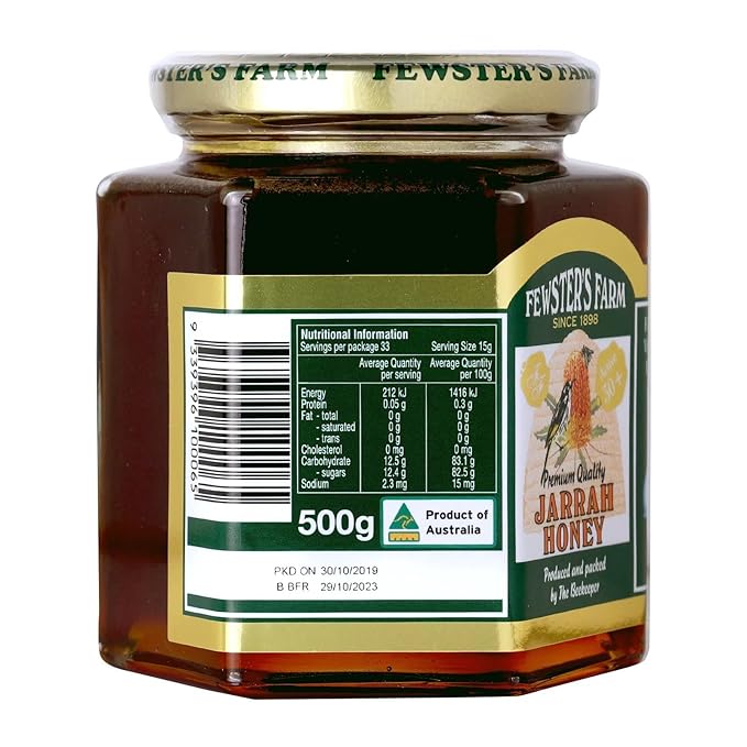 Fewster's Farm TA 30+ Jarrah Honey 500g Pack of 1