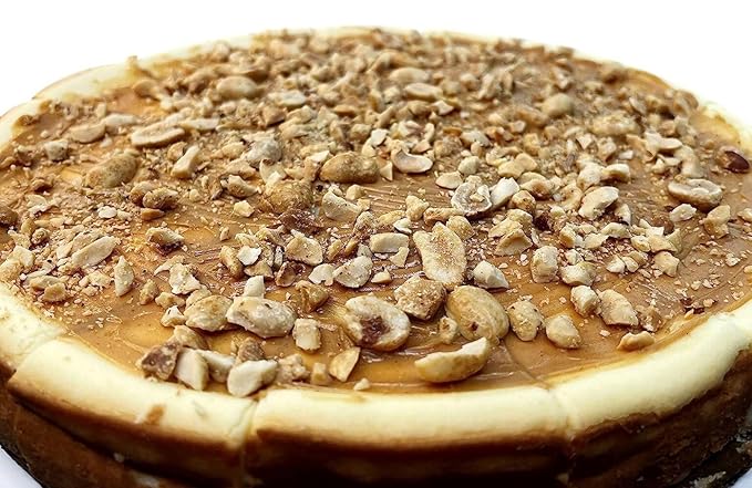 ANDY ANAND CHOCOLATIER Freshly Baked Peanut Cheesecake 9 | Real California Cream Cheese &amp Crunchy Peanut Bits | No Preservatives Cheesecake All-Natural Ingredients | Delicious &amp Creamy (2 l