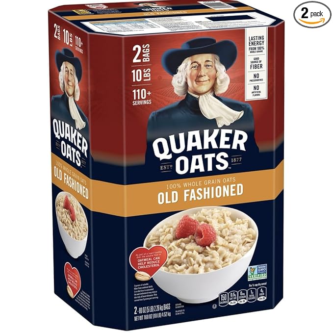 Quakers Old Fashioned Oats 160 oz 2 Pack
