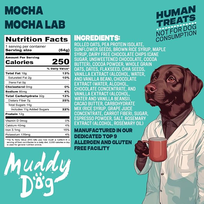 Mocha Lab Energy Bar Top 9 Allergen Free Gluten Free Human Treat